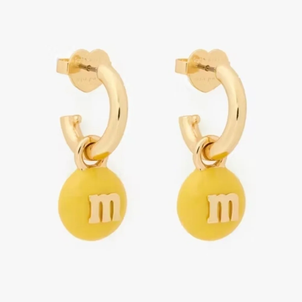 💛▪️ Kate Spade ▪️M&M’s Charm Huggies Yellow $88